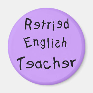 Imán Profesora jubilada de inglés (MISPELLED)