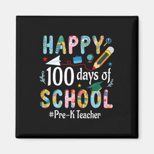 Imán Profesora pre-k Divertido 100° día de clases