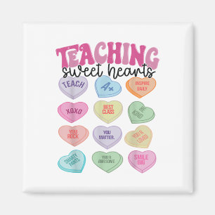 Imán Profesora San Valentín Día Retro Enseñando a novia