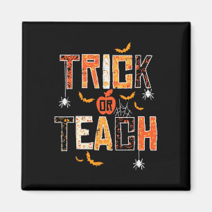 Imán Profesoras De Halloween Trick O Teach Retro Hallow
