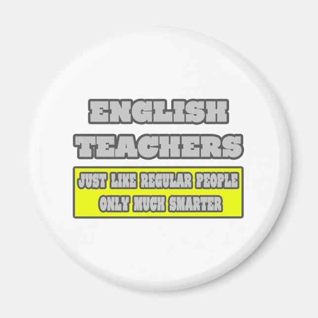 Imán Profesores de inglés... mucho más inteligentes (Frente)