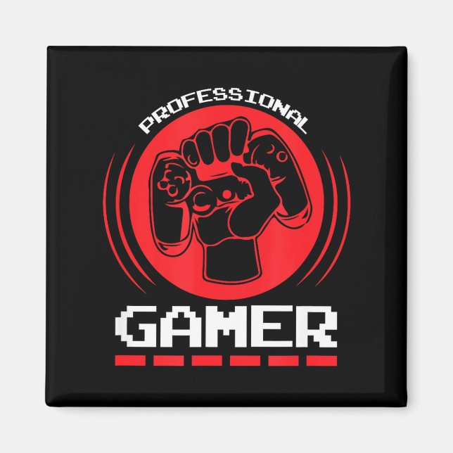 Imán Professional Gamer Funny Gaming Quotes Gift For Pl (Frente)