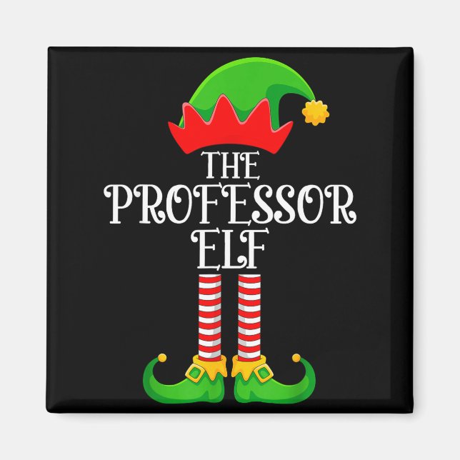 Imán Professor Elf Christmas Family Matching Funny Love (Frente)
