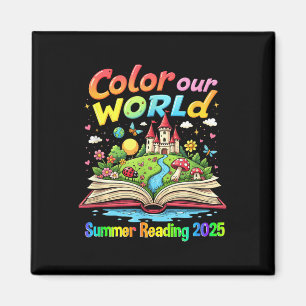 Imán Programa de lecturas de verano de 2025 en color
