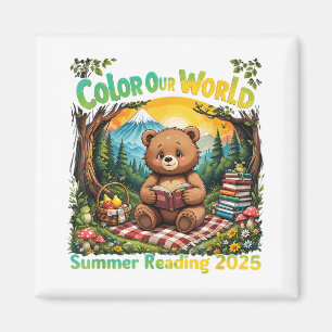 Imán Programa de lecturas de verano de 2025 en color