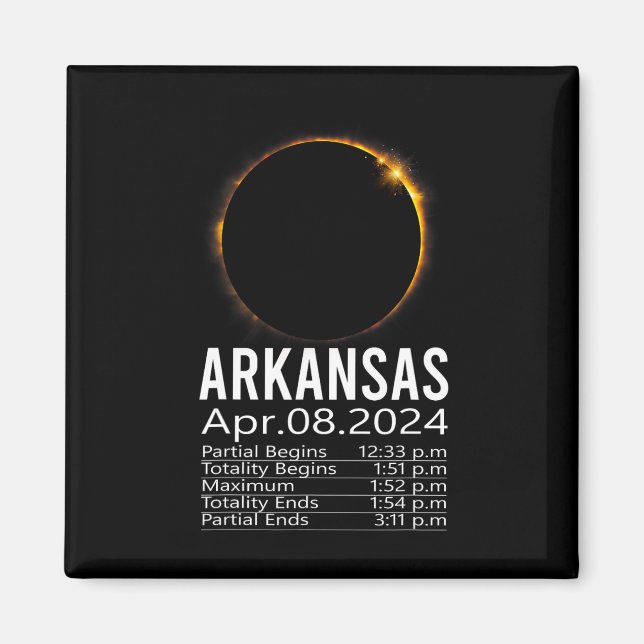 Imán Programa total de eclipse solar 8 de abril de 2024 (Frente)