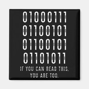 Imán Programador De Computadoras Binary Geek Gift