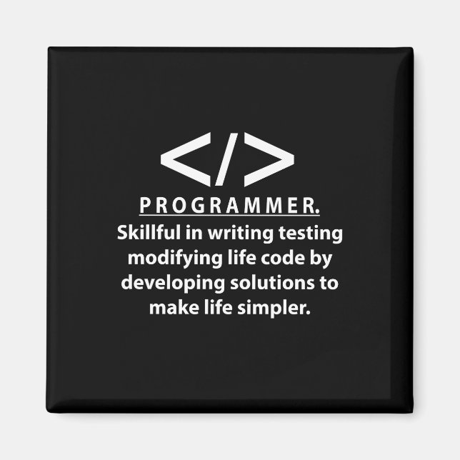 Imán Programador Desarrollador de Código Programador (Frente)