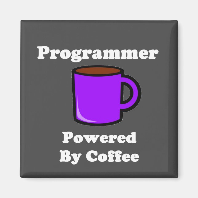 Imán "Programador" impulsado por el café (Frente)