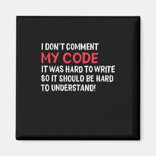 Imán Programador No Comentaré Mi Código