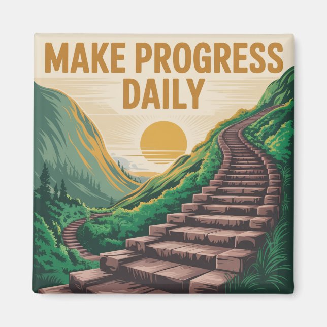 Imán Progresar Diariamente (Frente)