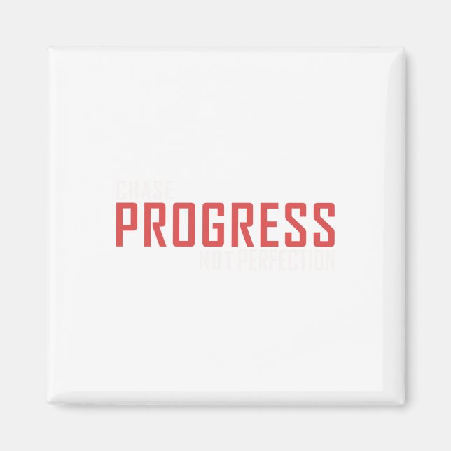 Imán Progreso de la persecución no Pegatina de la perfe (Frente)