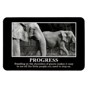 Imán Progreso de mantenerse en pie sobre los hombros de