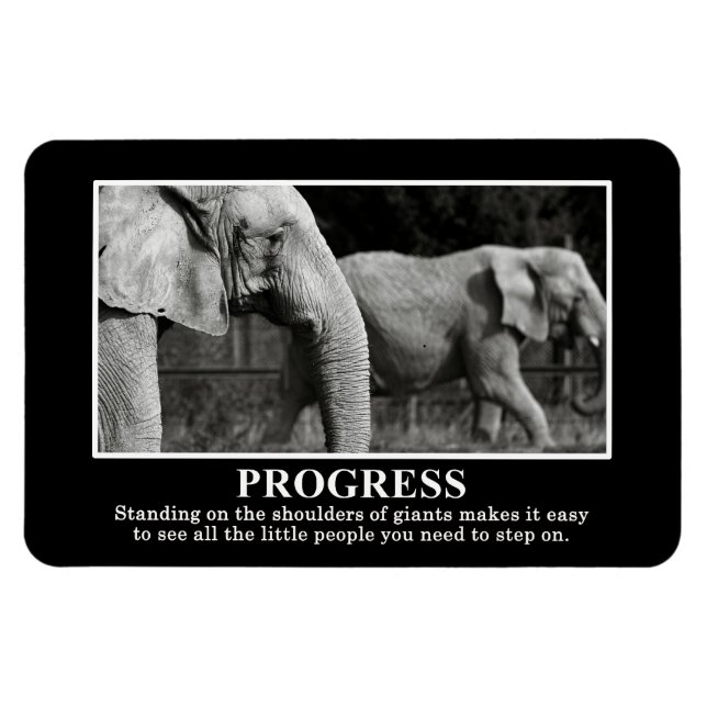 Imán Progreso de mantenerse en pie sobre los hombros de (Horizontal)