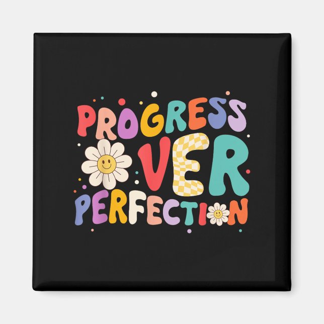 Imán Progreso motivacional sobre el profesor de perfecc (Frente)