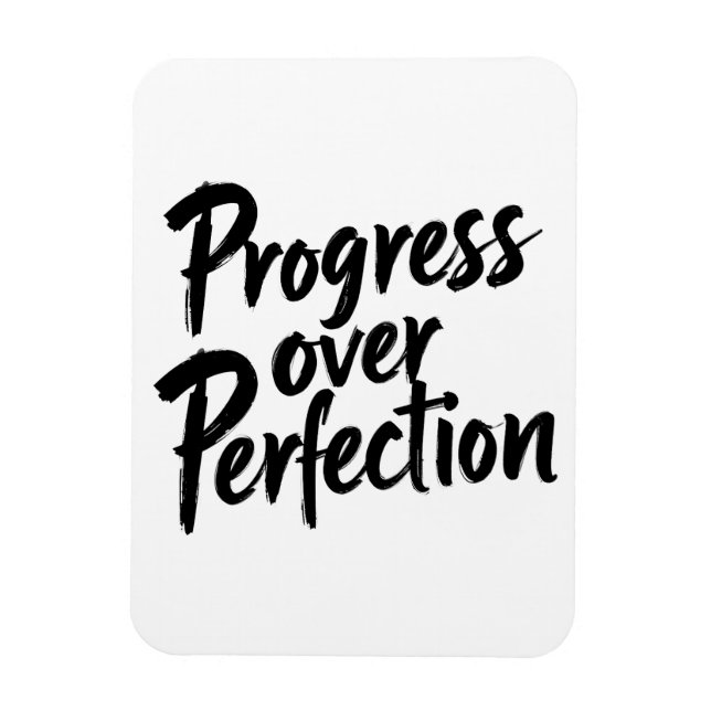 Imán Progreso sobre la perfección: escritura a mano mot (Vertical)