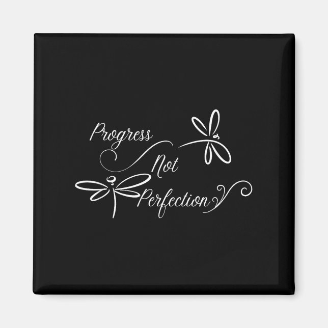 Imán Progress Not Perfection Motivational Design  (Frente)