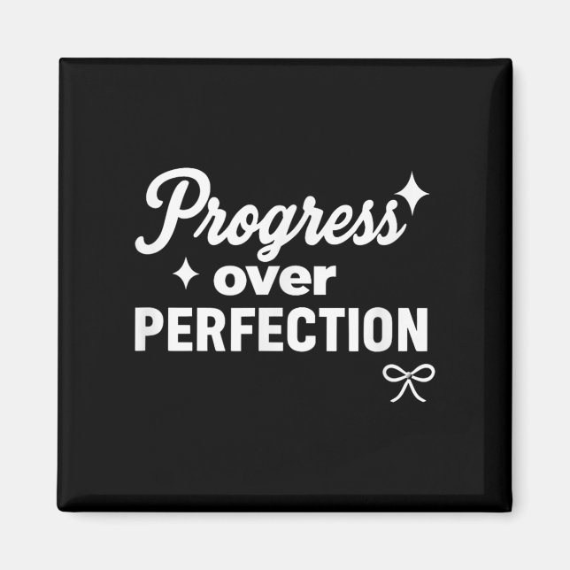 Imán Progress Over Perfection Motivational Christian Se (Frente)