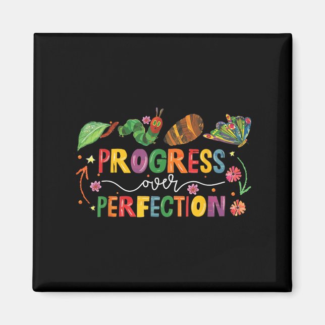 Imán Progress Over Perfection Motivational Teacher For  (Frente)