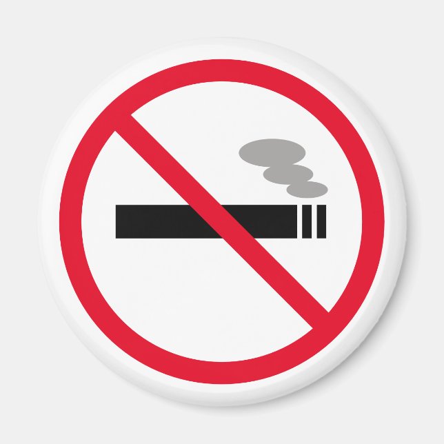 Imán Prohibido fumar símbolo del cigarrillo (Frente)