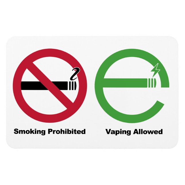 Imán Prohibido fumar. Vaping permitido (Horizontal)
