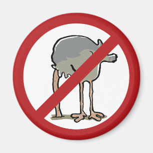 Imán ¡Prohibido para poner la cabeza en arena!
