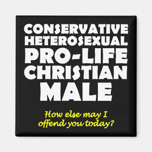 Imán Prolife Offensive Hombres Christian Fridge Magnet