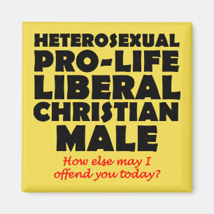Imán Prolife Offensive Hombres Christian Fridge Magnet