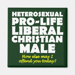 Imán Prolife Offensive Hombres Christian Fridge Magnet
