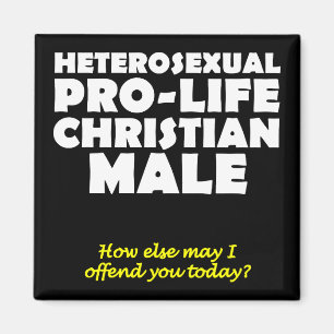Imán Prolife Offensive Hombres Christian Fridge Magnet