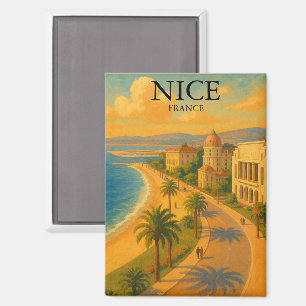 Imán Promenade Retro Niza Francia Riviera Francesa