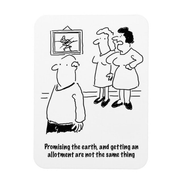Imán Prometiendo el mundo - Conseguir una parcela (Vertical)