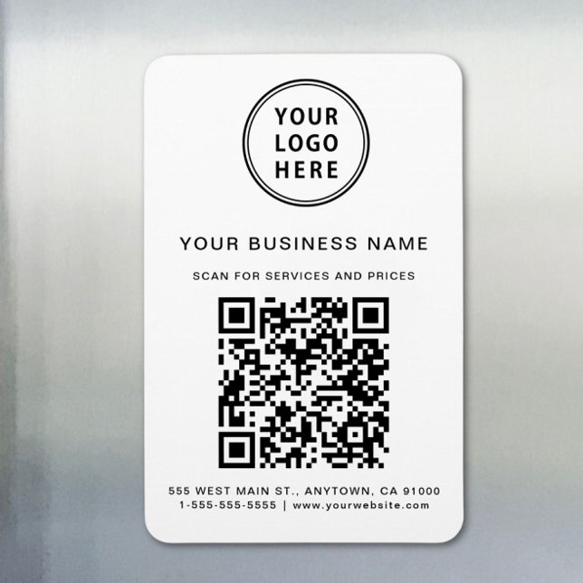 Imán Promoción de código QR con logotipo comercial (Subido por el creador)