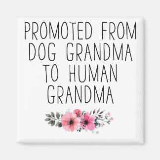 Imán Promocionado A La Abuela Humana Graciosa Floral