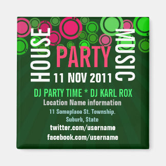 Imán promocional del evento House Music Fiesta