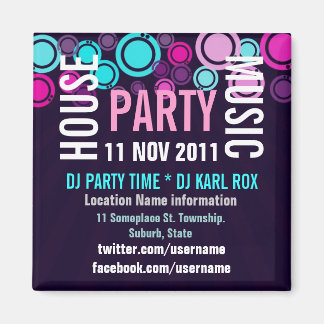 Imán promocional del evento House Music Fiesta