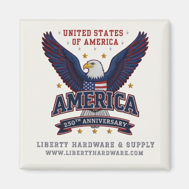 Imán Promocional Empresarial Personalizado USA 250 (Frente)