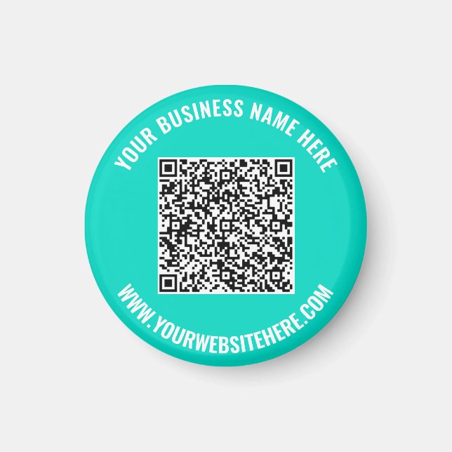 Imán Promocional para Negocios con Código QR y Tex (Frente)