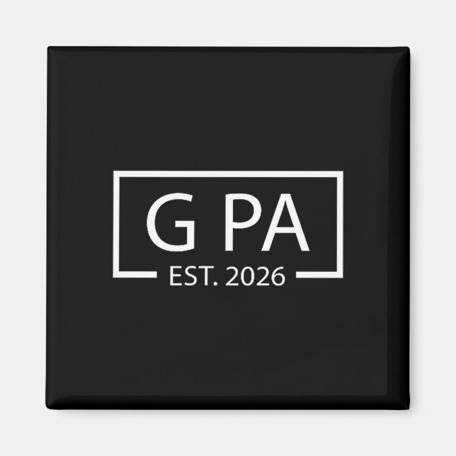 Imán Promoted To G Pa Est 2026 Baby Announcement Cket  (Frente)