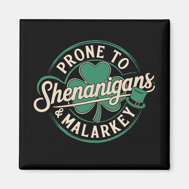 Imán Prone a Shenanigans & Malarkey St Patrick's Day (Frente)
