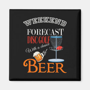 Imán Pronóstico de fin de semana Disc Golf y cerveza Di