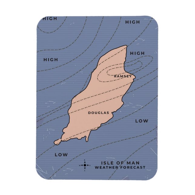 Imán Pronóstico del tiempo de la Isla de Man (Vertical)