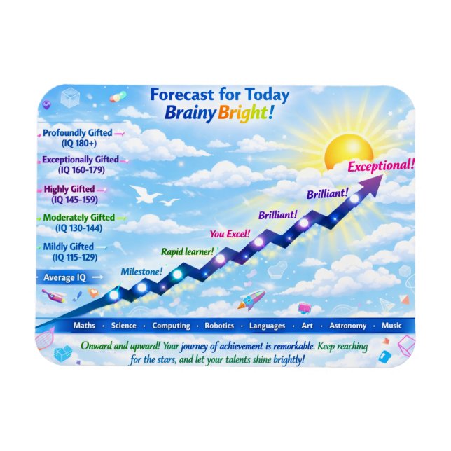 Imán Pronóstico para hoy: ¡Clima BrainyBright! Bolsas d (Horizontal)