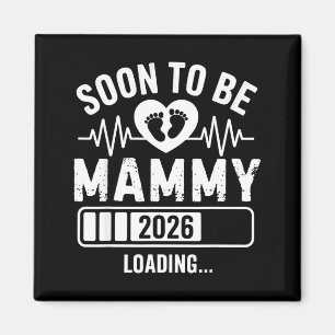Imán Pronto Mamá 26 Cargando Anuncio de Embarazo