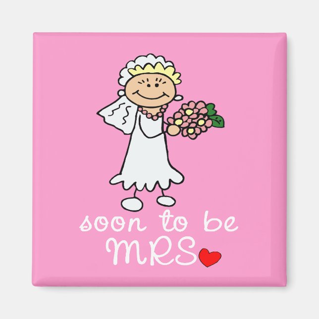 Imán Pronto será la SRA. CUTE Stick Bride (Frente)