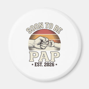 Imán Pronto será Papá Diseño de puño de bebé vintage 20