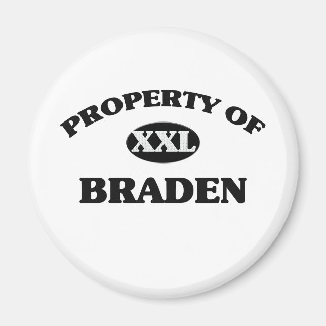 Imán Propiedad de BRADEN (Frente)