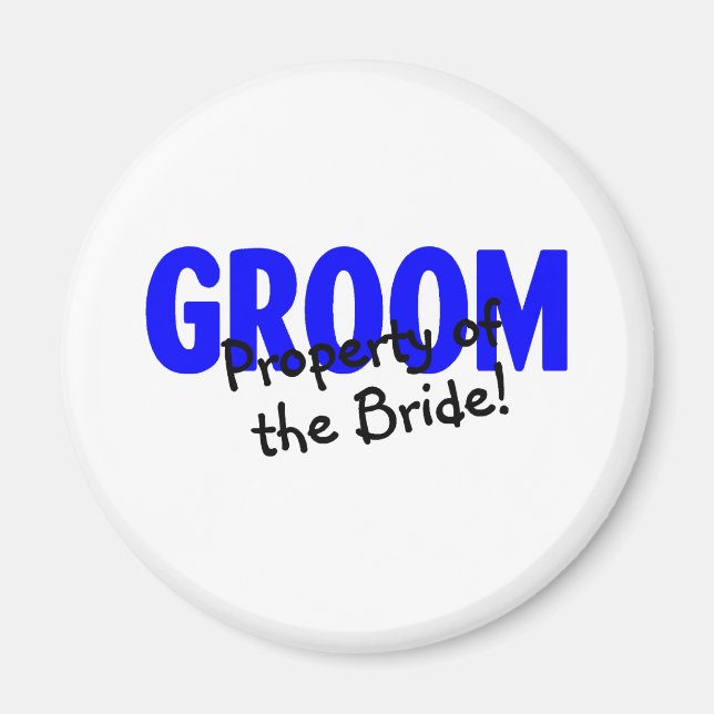 Imán Propiedad De Groom De La Novia (Frente)