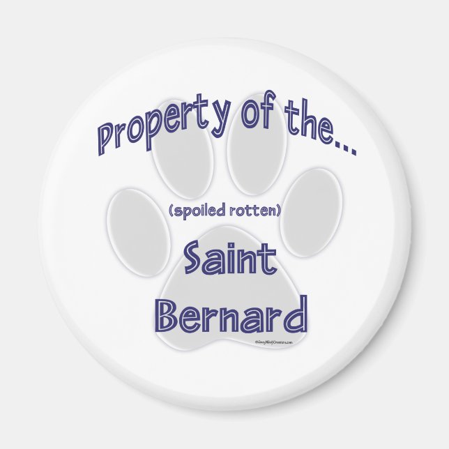 Imán Propiedad de Saint Bernard - Magnet (Frente)