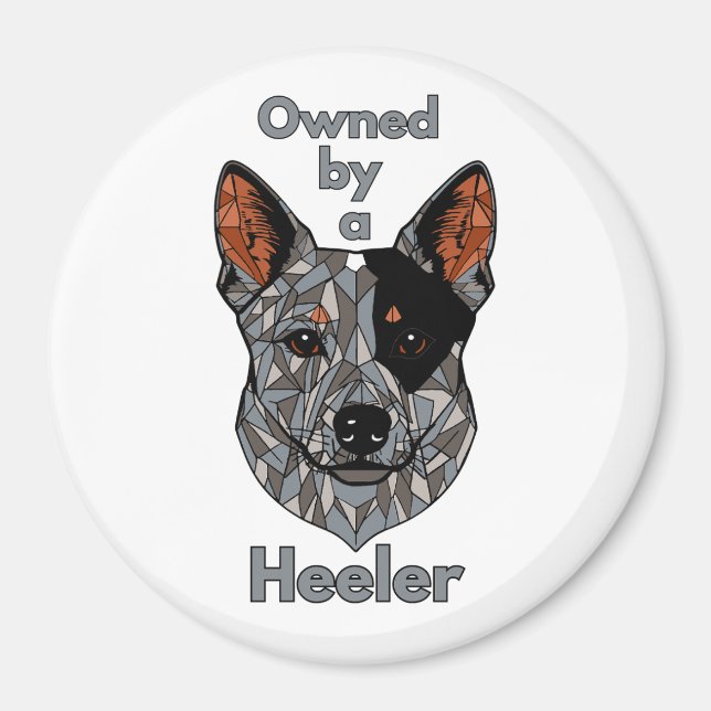 Imán Propiedad de un Heeler (azul) (Frente)
